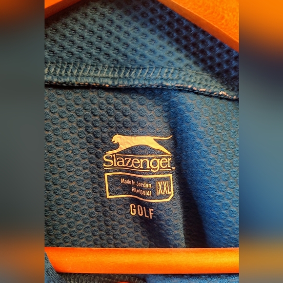 Slazenger L/S Teal Golf Shirt 1/4 zip XXL - Picture 3 of 8